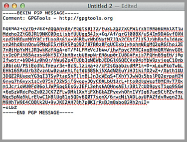 Encrypted message