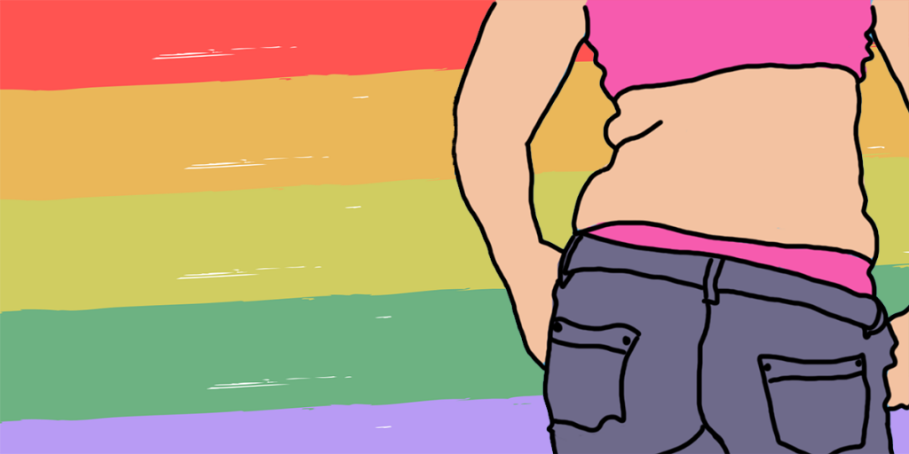 LGBT Person with rainbow flag