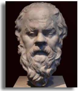 Bust of Socrates the classical Greek philosopher credited as one of the founders of Western philosophy linking to what philosophers teach us about addiction?
