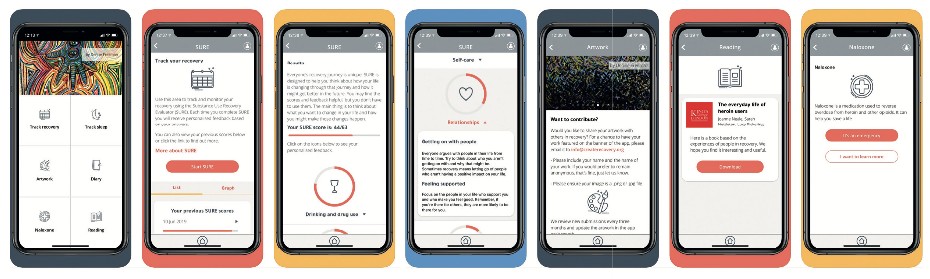 Images from UK recovery app