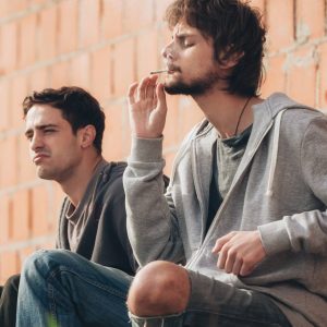 young people smoke cannabis