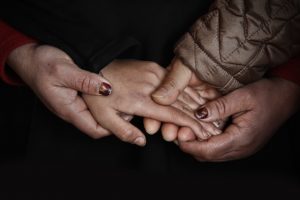 Close up of holding hands