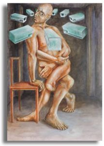 At Odds - prison artwork by Steel doors