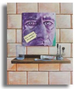Anonymity #2...Covid Times - prison artwork by Steel Doors