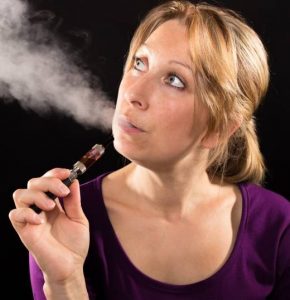Woman Vaping