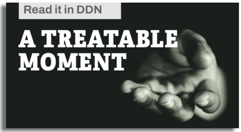 a treatable moment - hand reaching out